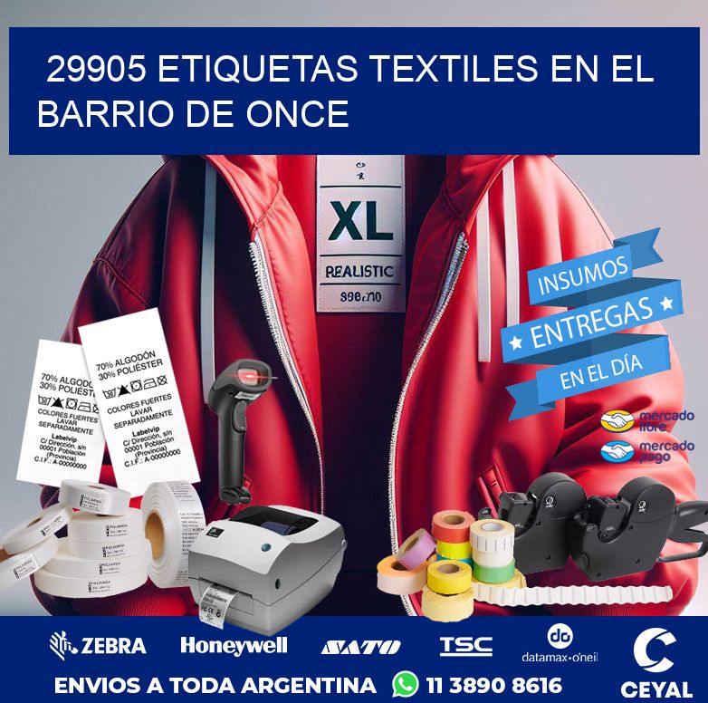 29905 ETIQUETAS TEXTILES EN EL BARRIO DE ONCE