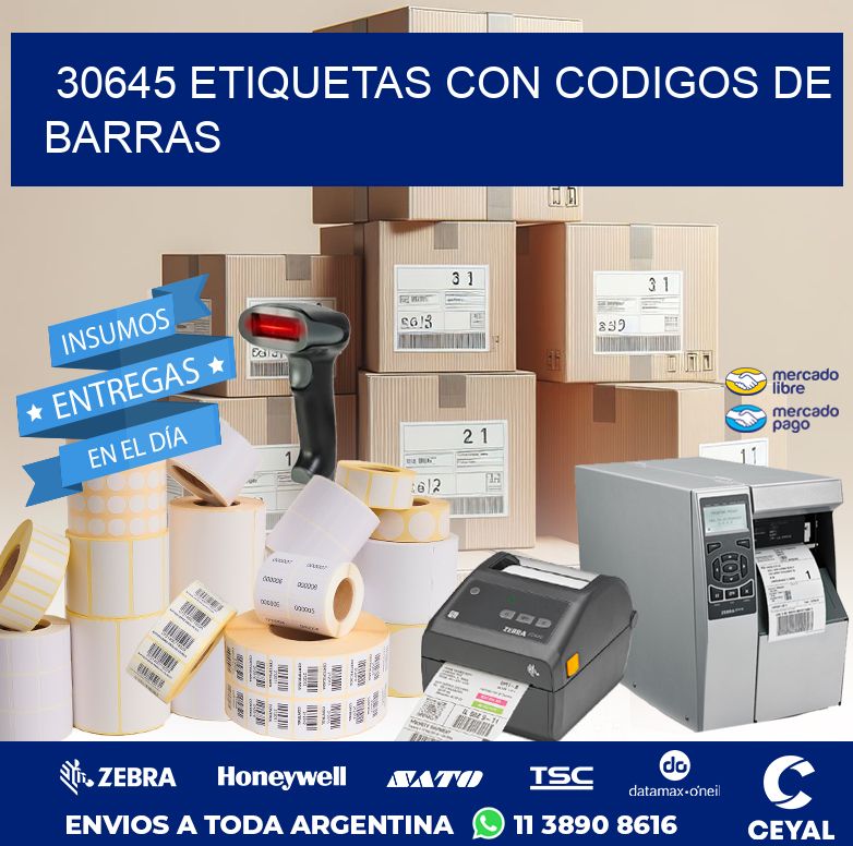 30645 ETIQUETAS CON CODIGOS DE BARRAS