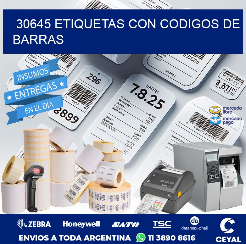 30645 ETIQUETAS CON CODIGOS DE BARRAS