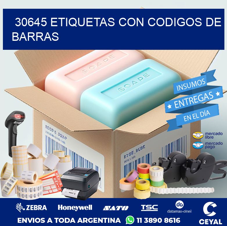 30645 ETIQUETAS CON CODIGOS DE BARRAS