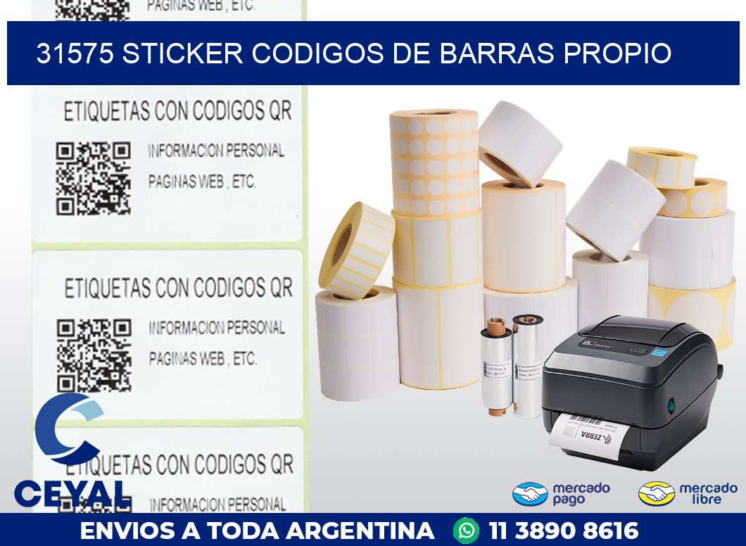 31575 STICKER CODIGOS DE BARRAS PROPIO