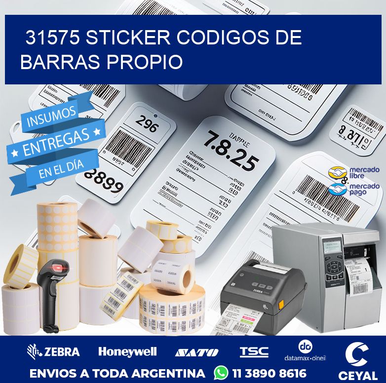 31575 STICKER CODIGOS DE BARRAS PROPIO