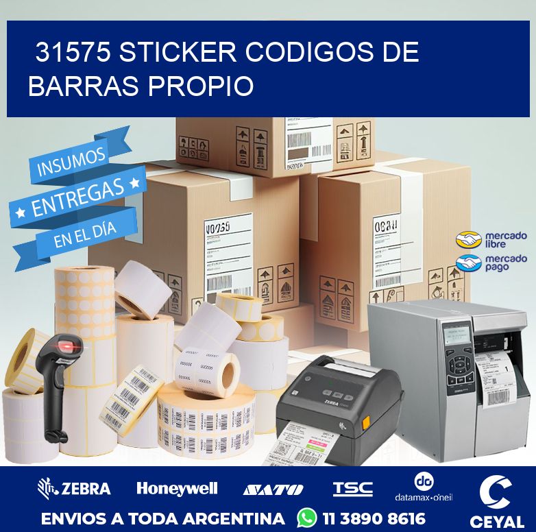 31575 STICKER CODIGOS DE BARRAS PROPIO