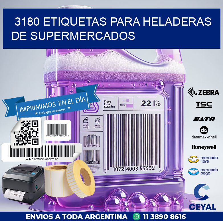 3180 ETIQUETAS PARA HELADERAS DE SUPERMERCADOS
