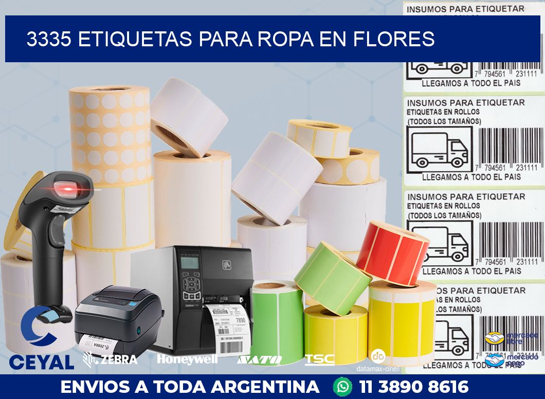 3335 ETIQUETAS PARA ROPA EN FLORES