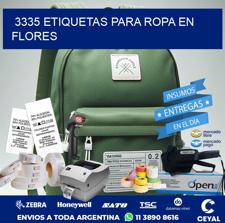 3335 ETIQUETAS PARA ROPA EN FLORES