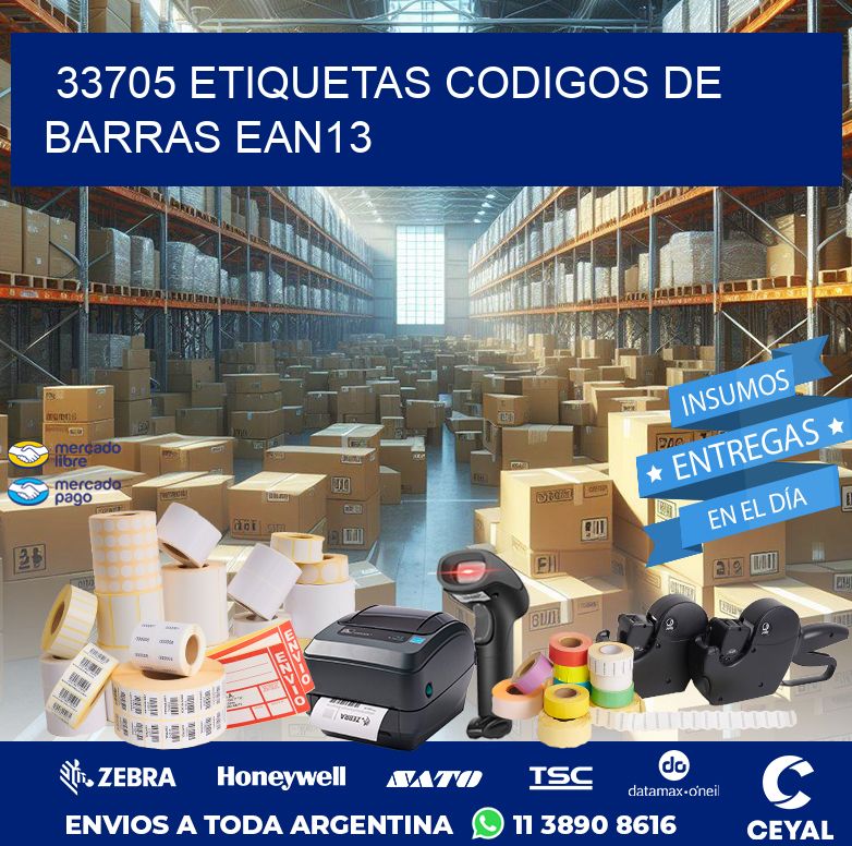 33705 ETIQUETAS CODIGOS DE BARRAS EAN13