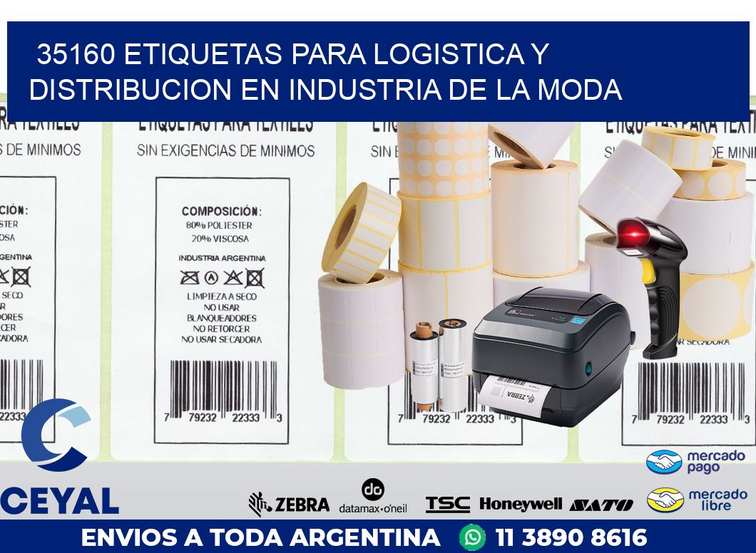 35160 ETIQUETAS PARA LOGISTICA Y DISTRIBUCION EN INDUSTRIA DE LA MODA