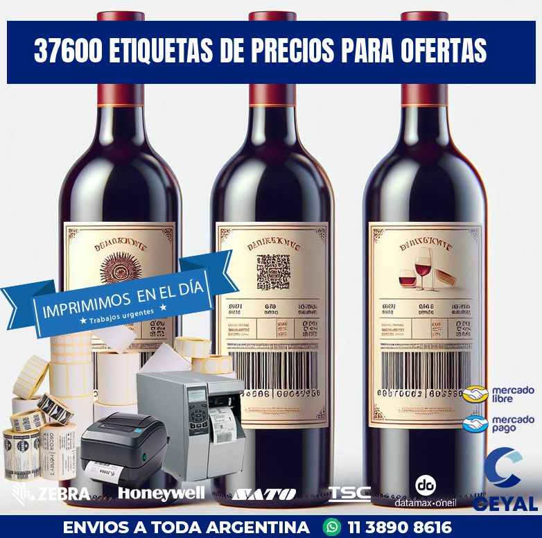 37600 ETIQUETAS DE PRECIOS PARA OFERTAS