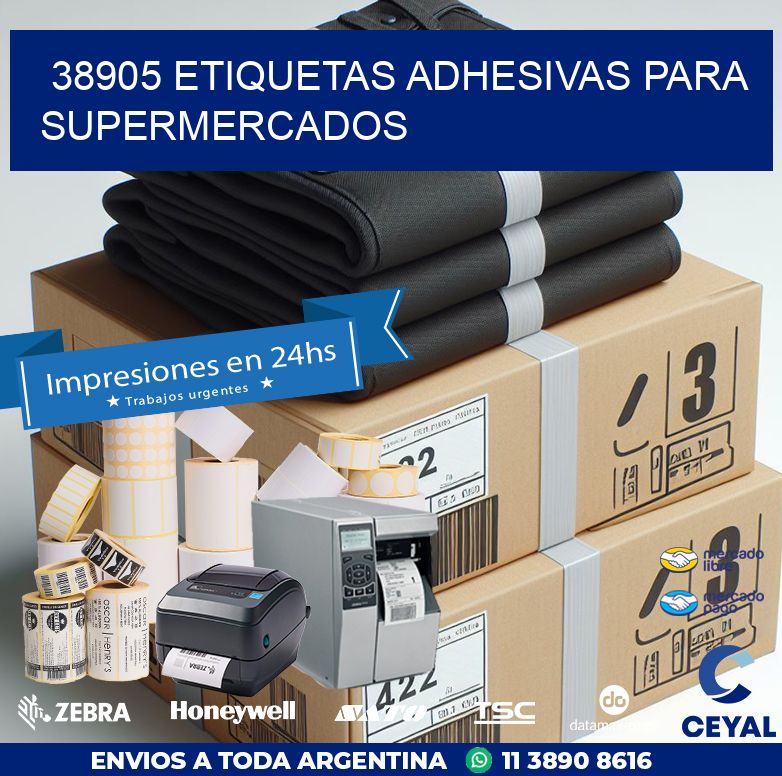 38905 ETIQUETAS ADHESIVAS PARA SUPERMERCADOS