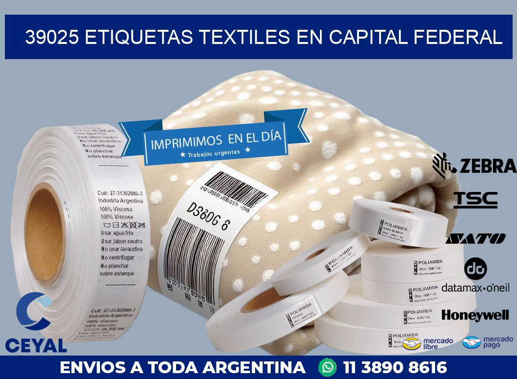 39025 ETIQUETAS TEXTILES EN CAPITAL FEDERAL