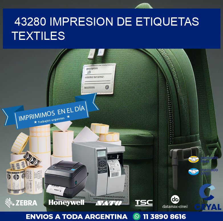 43280 IMPRESION DE ETIQUETAS TEXTILES