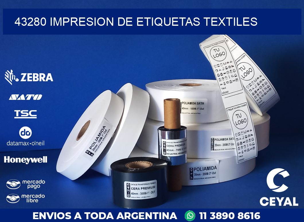 43280 IMPRESION DE ETIQUETAS TEXTILES