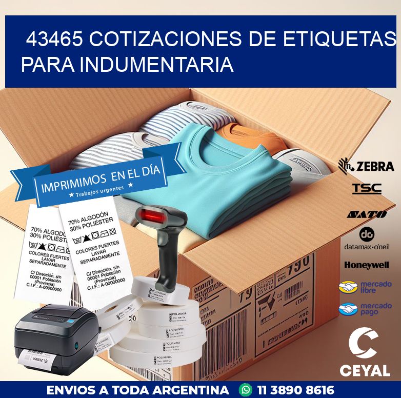 43465 COTIZACIONES DE ETIQUETAS PARA INDUMENTARIA