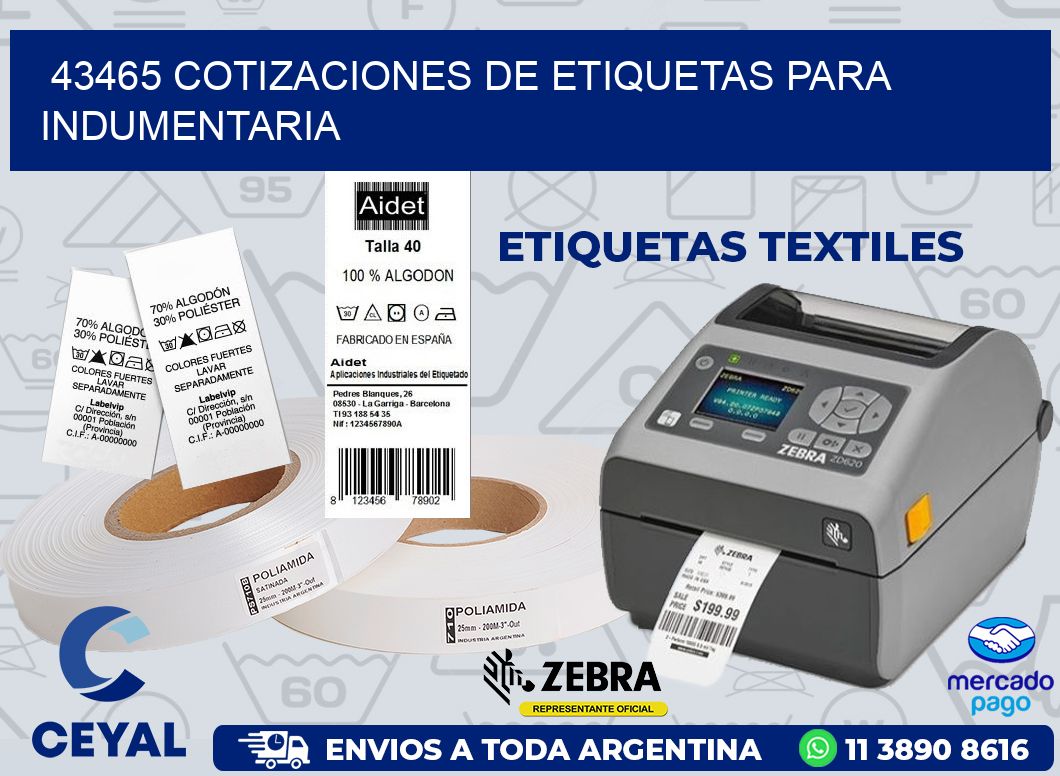 43465 COTIZACIONES DE ETIQUETAS PARA INDUMENTARIA