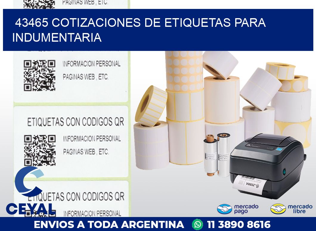 43465 COTIZACIONES DE ETIQUETAS PARA INDUMENTARIA