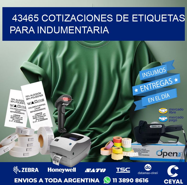 43465 COTIZACIONES DE ETIQUETAS PARA INDUMENTARIA