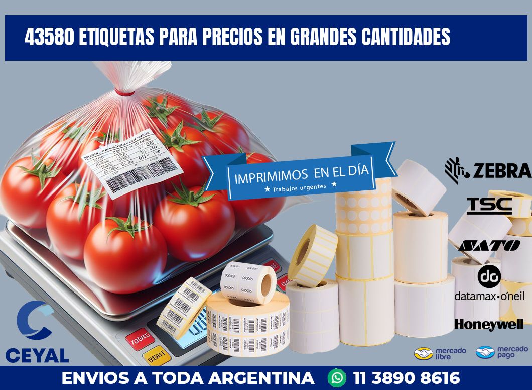 43580 ETIQUETAS PARA PRECIOS EN GRANDES CANTIDADES