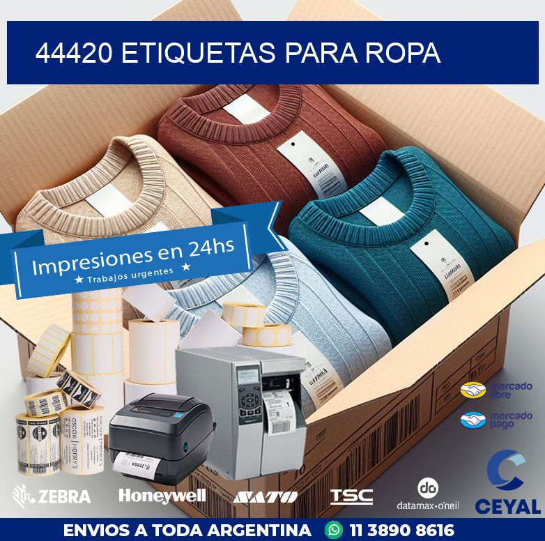 44420 ETIQUETAS PARA ROPA