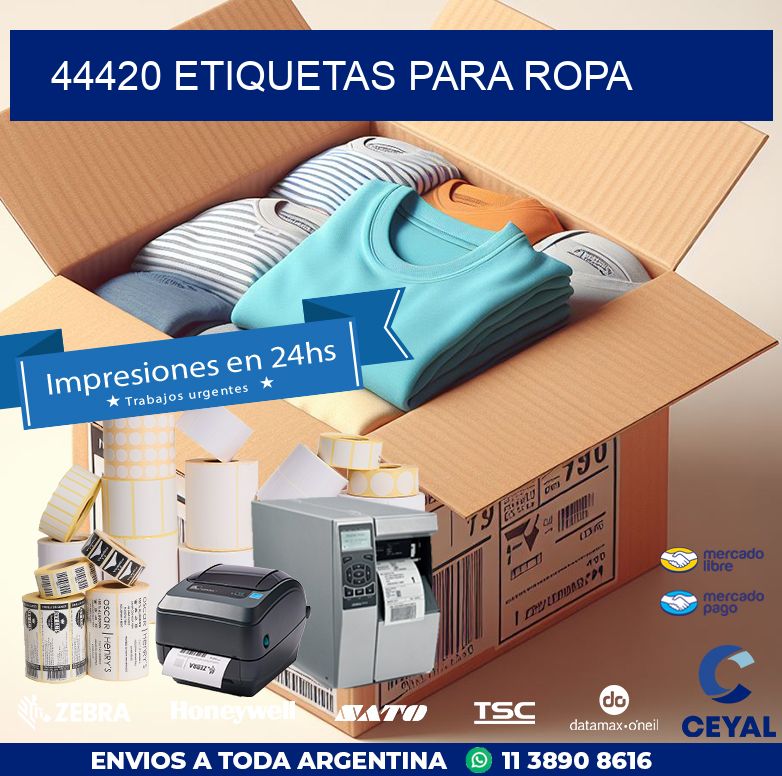 44420 ETIQUETAS PARA ROPA