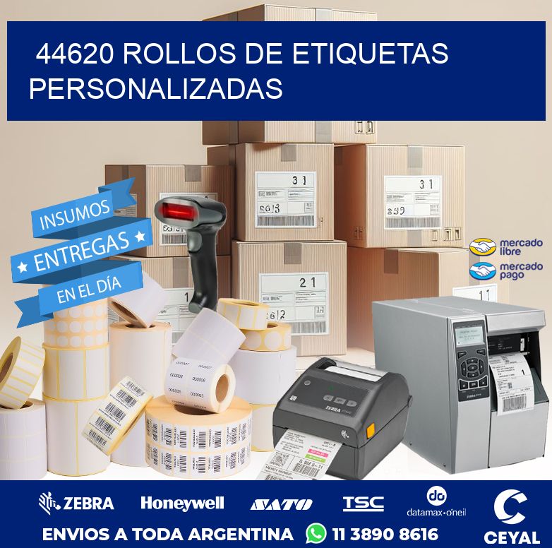 44620 ROLLOS DE ETIQUETAS PERSONALIZADAS