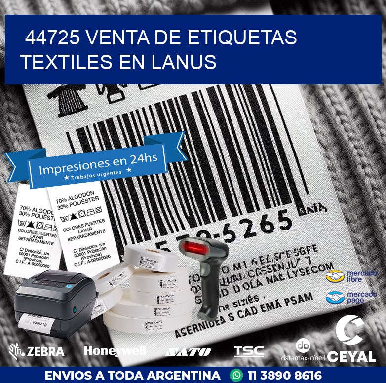44725 VENTA DE ETIQUETAS TEXTILES EN LANUS