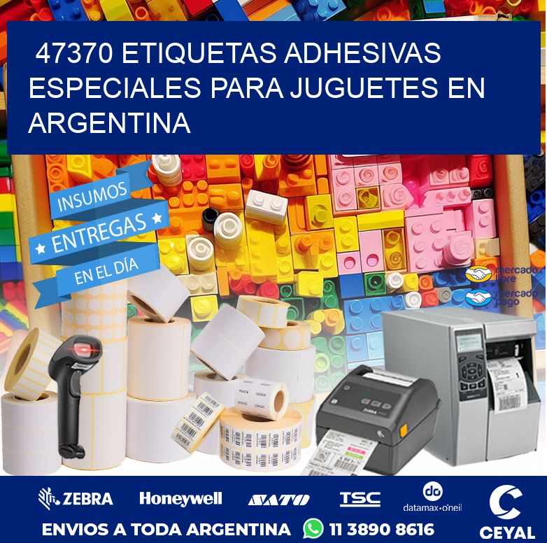 47370 ETIQUETAS ADHESIVAS ESPECIALES PARA JUGUETES EN ARGENTINA