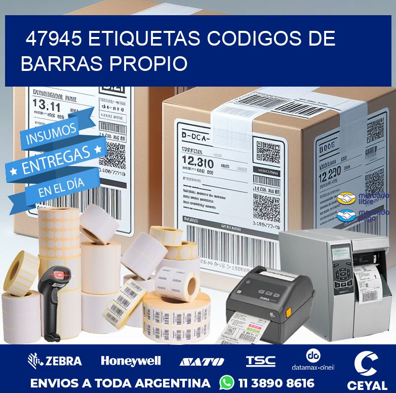 47945 ETIQUETAS CODIGOS DE BARRAS PROPIO