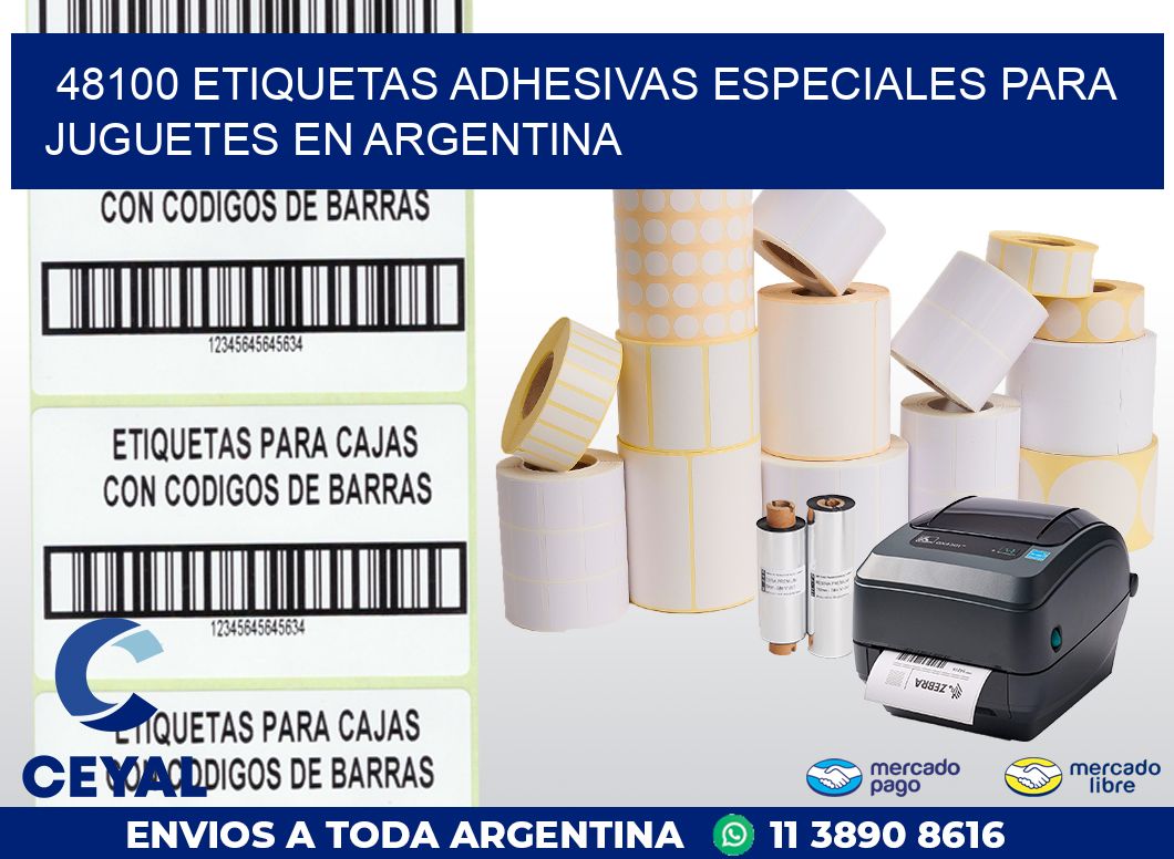 48100 ETIQUETAS ADHESIVAS ESPECIALES PARA JUGUETES EN ARGENTINA