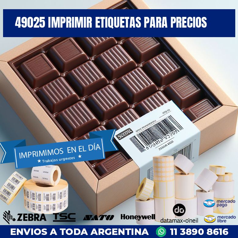 49025 IMPRIMIR ETIQUETAS PARA PRECIOS