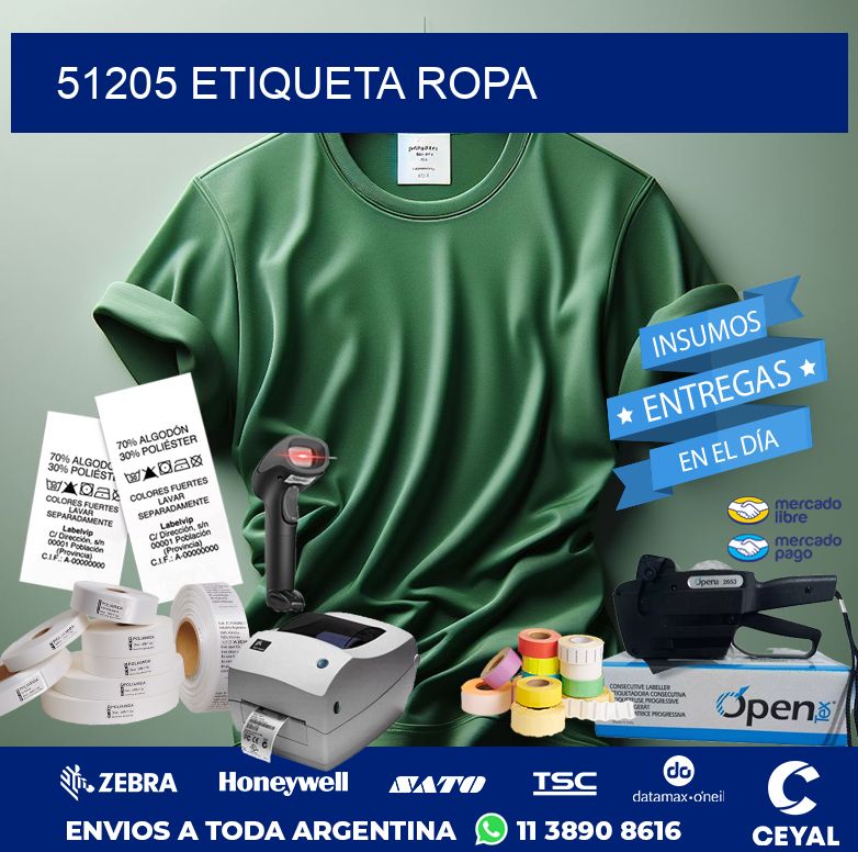 51205 ETIQUETA ROPA