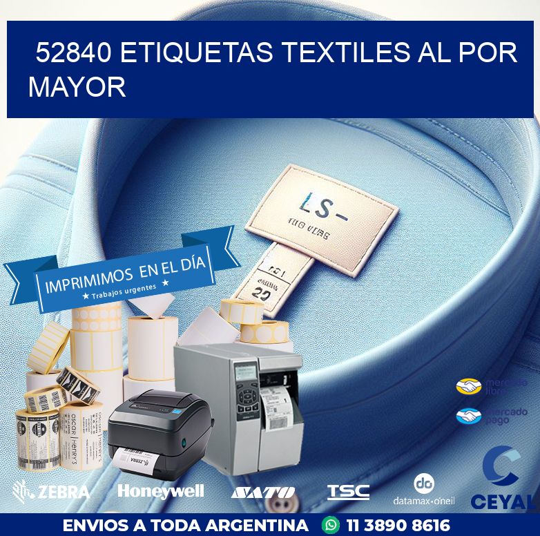 52840 ETIQUETAS TEXTILES AL POR MAYOR