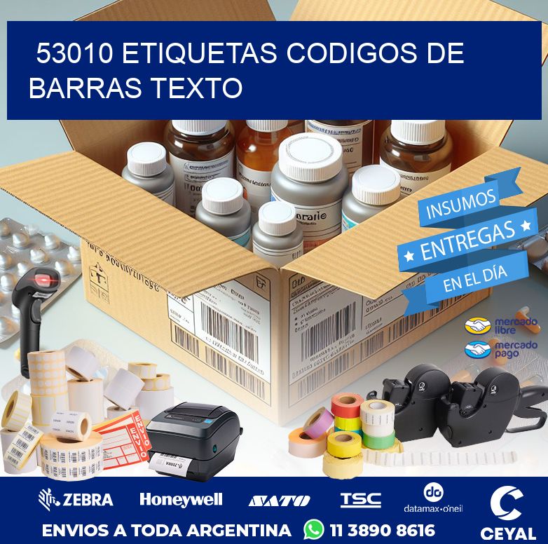 53010 ETIQUETAS CODIGOS DE BARRAS TEXTO