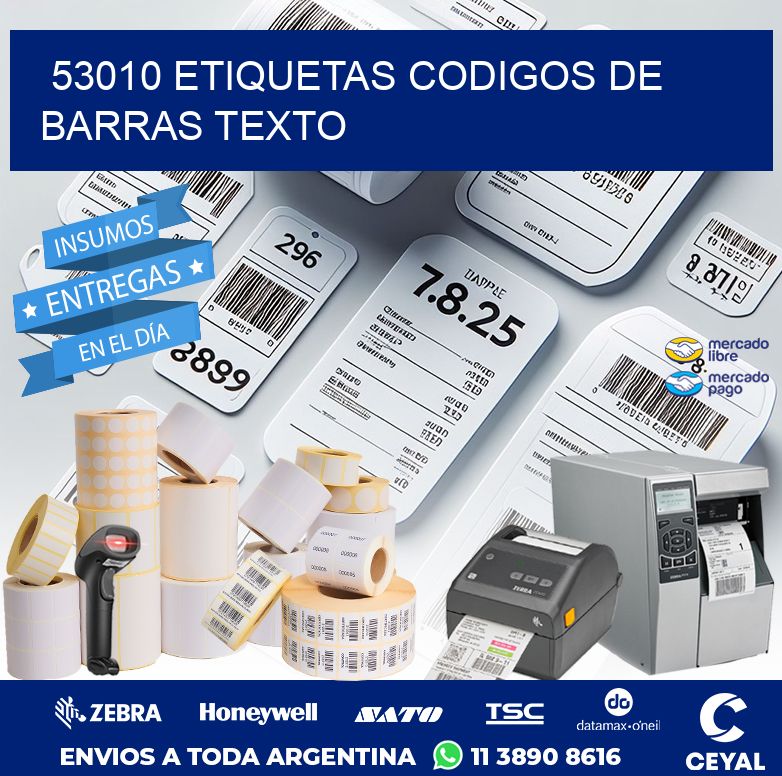 53010 ETIQUETAS CODIGOS DE BARRAS TEXTO