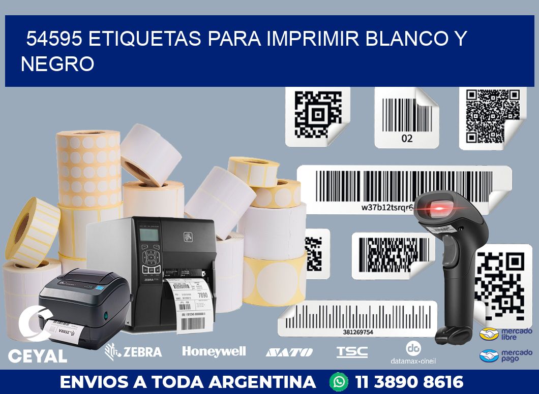 54595 ETIQUETAS PARA IMPRIMIR BLANCO Y NEGRO