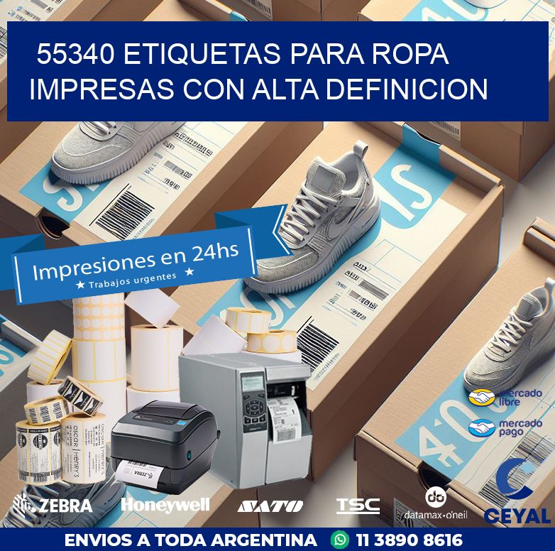 55340 ETIQUETAS PARA ROPA IMPRESAS CON ALTA DEFINICION