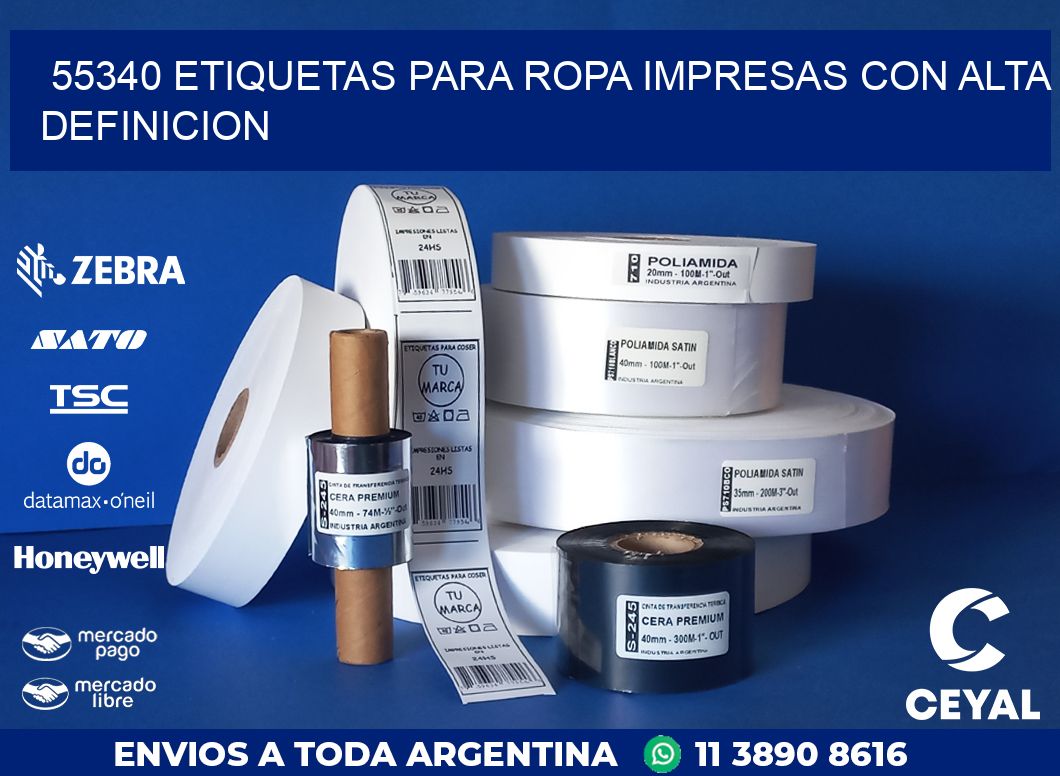 55340 ETIQUETAS PARA ROPA IMPRESAS CON ALTA DEFINICION