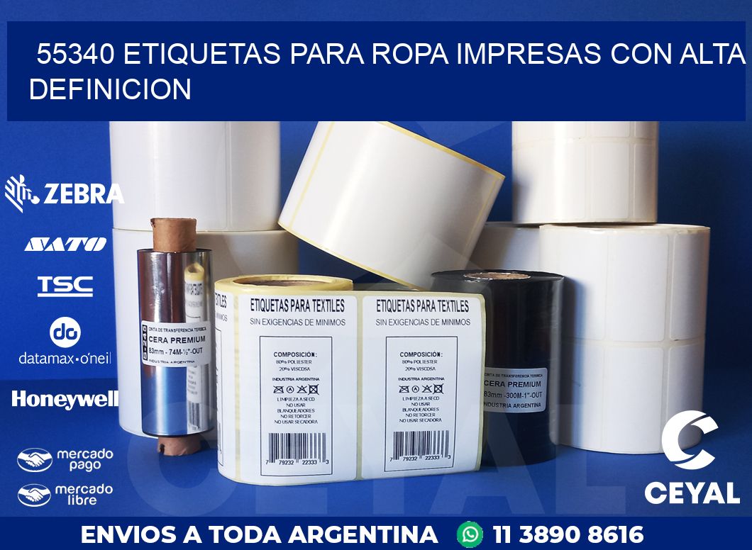 55340 ETIQUETAS PARA ROPA IMPRESAS CON ALTA DEFINICION