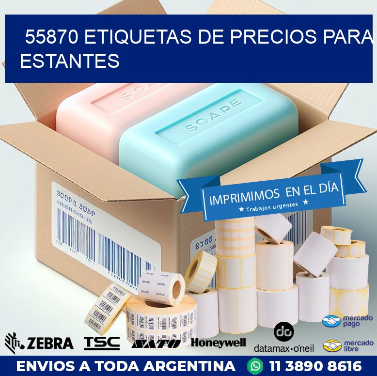 55870 ETIQUETAS DE PRECIOS PARA ESTANTES