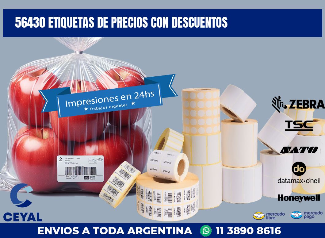 56430 ETIQUETAS DE PRECIOS CON DESCUENTOS