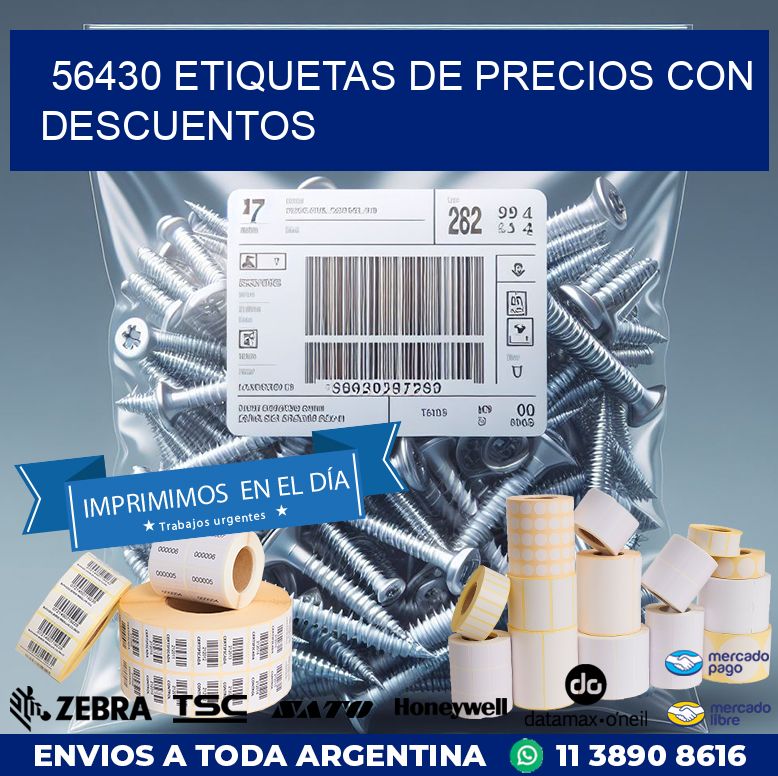 56430 ETIQUETAS DE PRECIOS CON DESCUENTOS