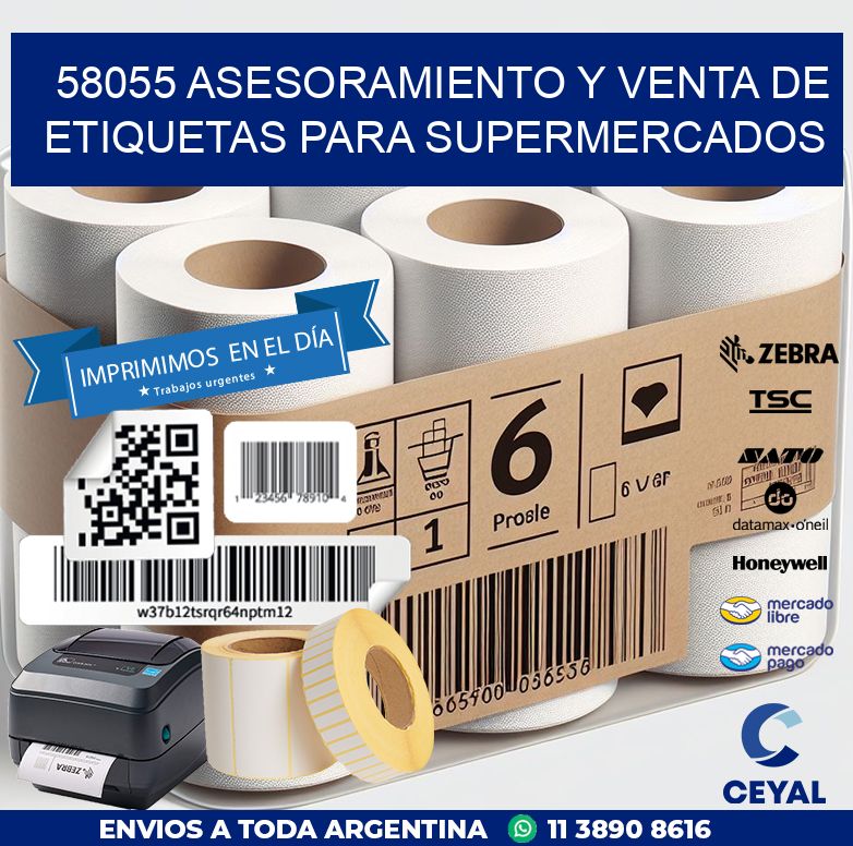 58055 ASESORAMIENTO Y VENTA DE ETIQUETAS PARA SUPERMERCADOS