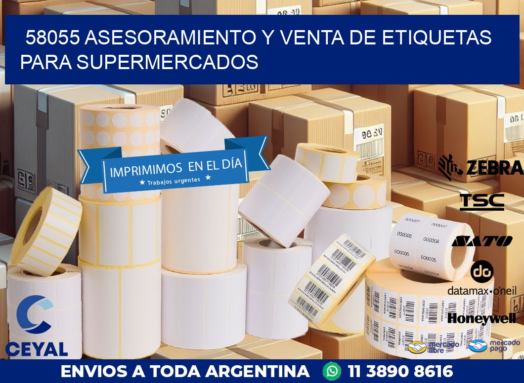 58055 ASESORAMIENTO Y VENTA DE ETIQUETAS PARA SUPERMERCADOS