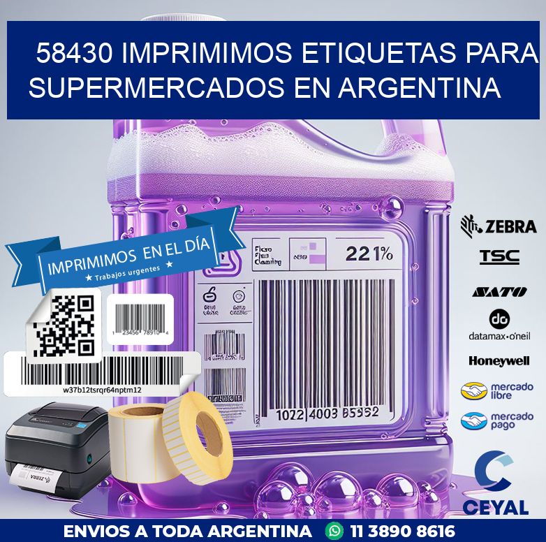 58430 IMPRIMIMOS ETIQUETAS PARA SUPERMERCADOS EN ARGENTINA