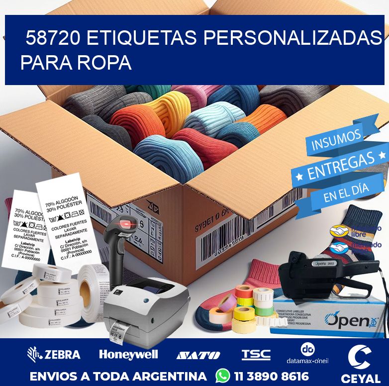 58720 ETIQUETAS PERSONALIZADAS PARA ROPA