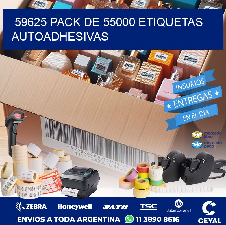 59625 PACK DE 55000 ETIQUETAS AUTOADHESIVAS