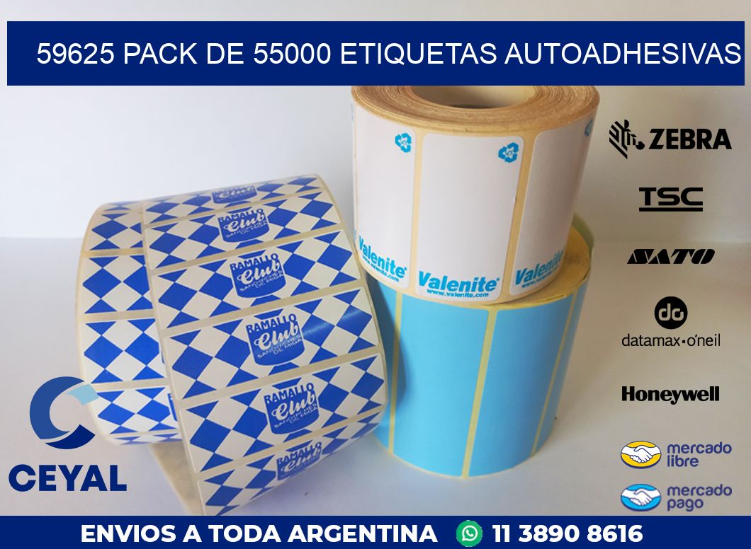 59625 PACK DE 55000 ETIQUETAS AUTOADHESIVAS