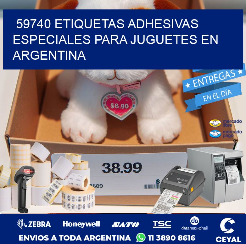 59740 ETIQUETAS ADHESIVAS ESPECIALES PARA JUGUETES EN ARGENTINA