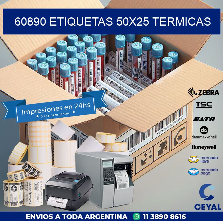 60890 ETIQUETAS 50X25 TERMICAS