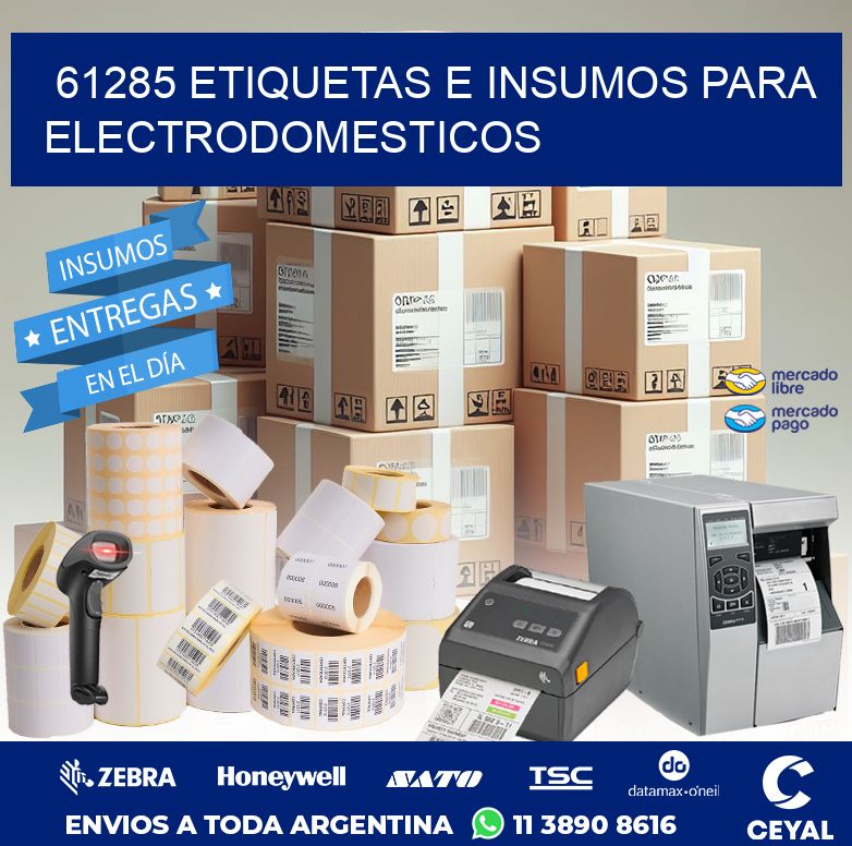 61285 ETIQUETAS E INSUMOS PARA ELECTRODOMESTICOS